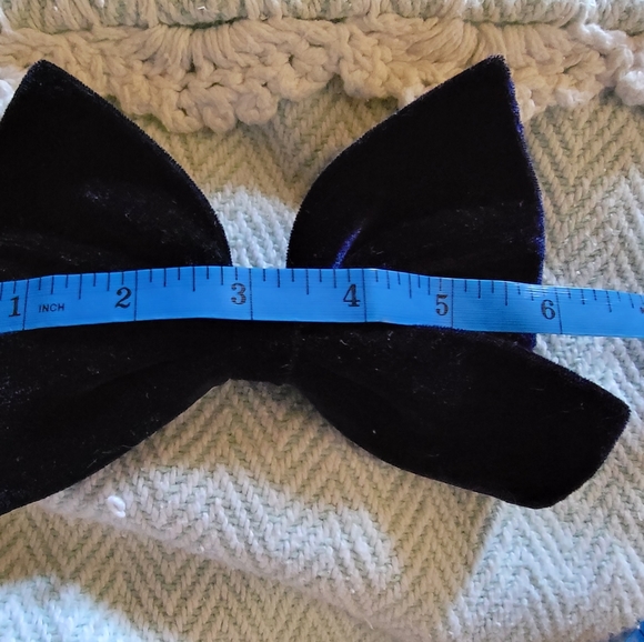 VTG Oversized Velvet Bow Phillips "Big Clip" The Madonna Bow Vintage Acc… - Picture 13 of 14